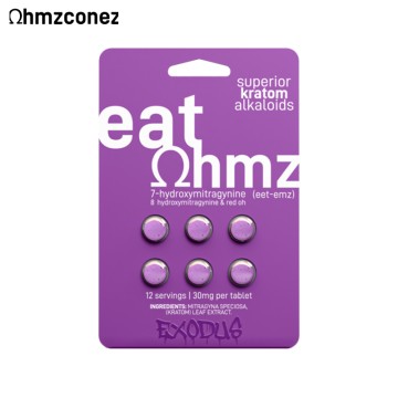 EAT OHMZ BY EXODUS 7-HYDROXY KRATOM TABLET 30MG/6CT/6PK - PURPLE